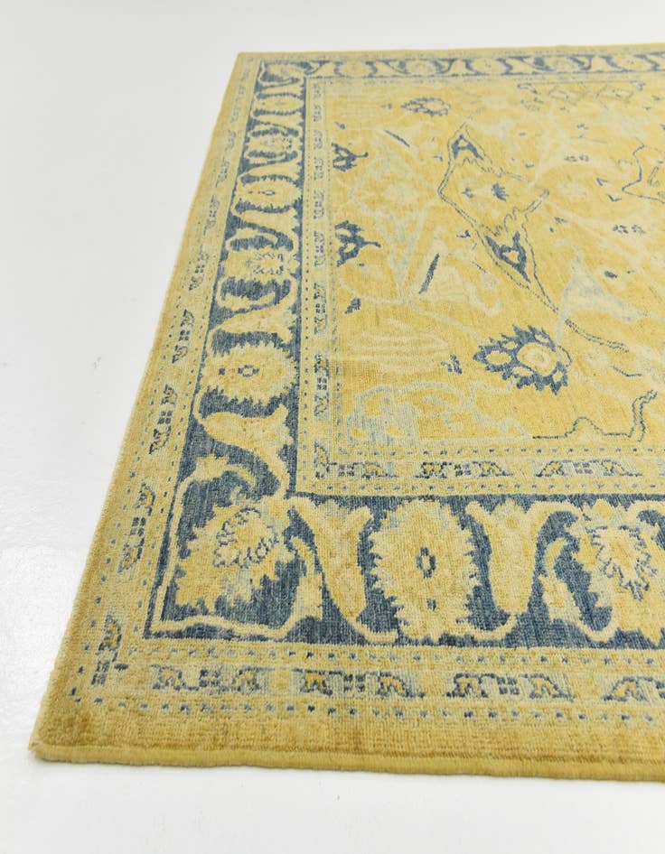 Detail image of 8' 5 x 9' 9 Hand Knotted Peshawar Ziegler Wool Rug