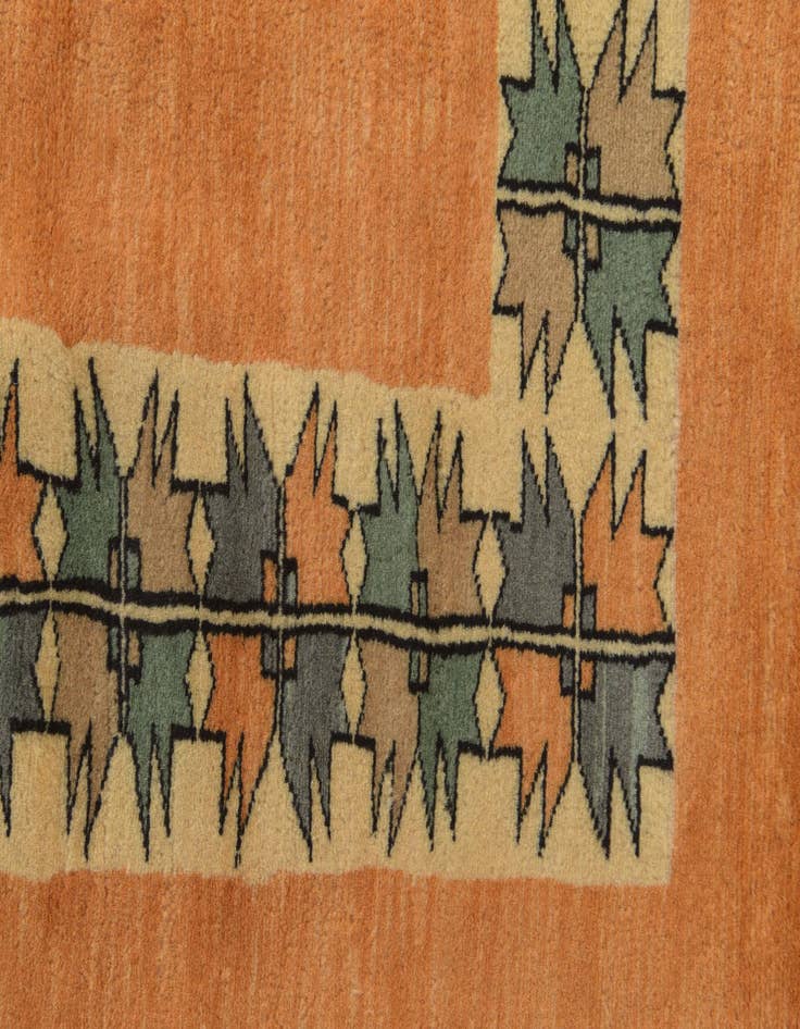 Detail image of  5' 9 x 8'  Hand Knotted Peshawar Ziegler Rug