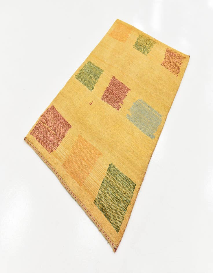 Detail image of  4' x 6' 3  Hand Knotted Shiraz-Gabbeh Persian Wool Rug