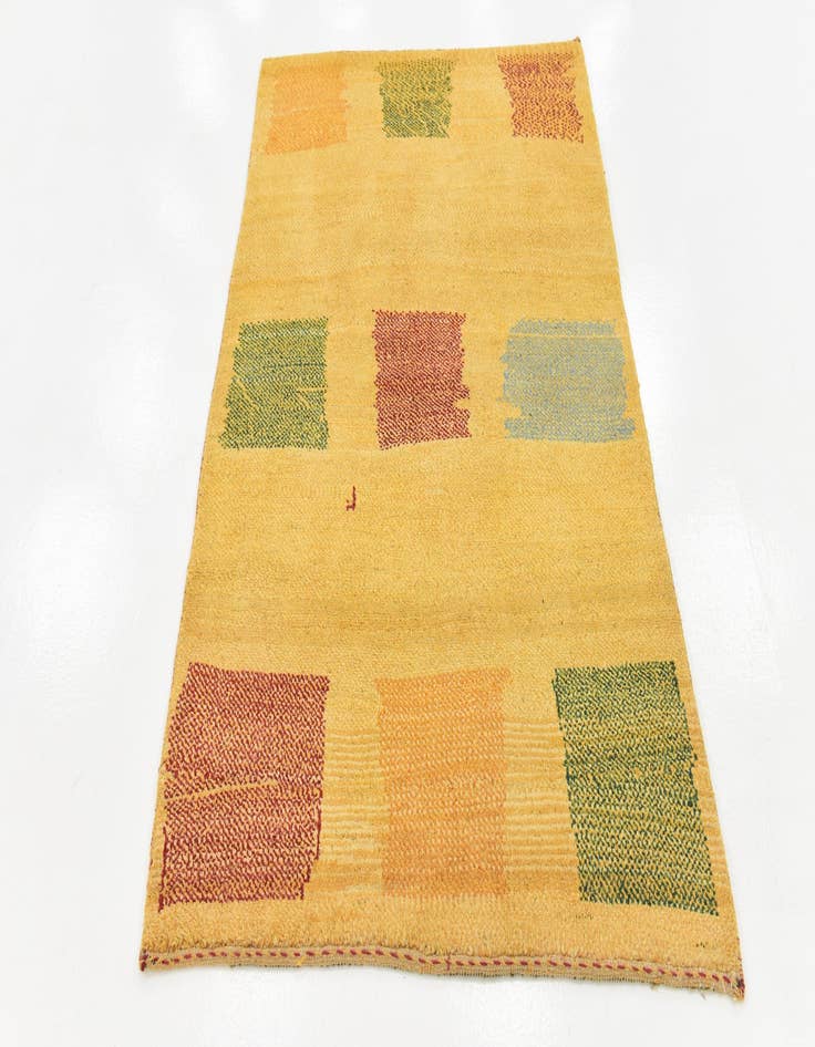 Detail image of  4' x 6' 3  Hand Knotted Shiraz-Gabbeh Persian Wool Rug