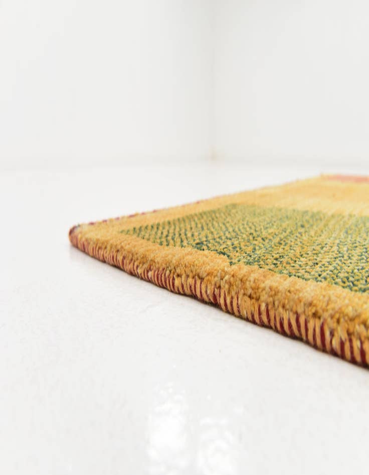 Detail image of  4' x 6' 3  Hand Knotted Shiraz-Gabbeh Persian Wool Rug