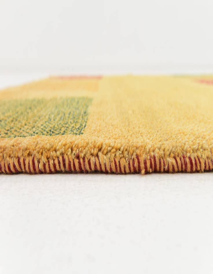 Detail image of  4' x 6' 3  Hand Knotted Shiraz-Gabbeh Persian Wool Rug