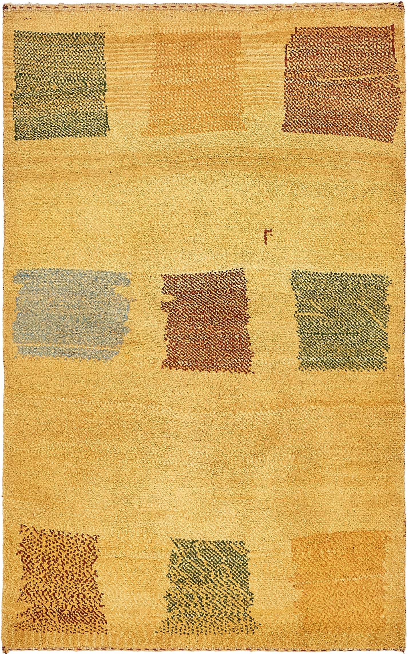 Primary image  4' x 6' 3  Hand Knotted Shiraz-Gabbeh Persian Wool Rug