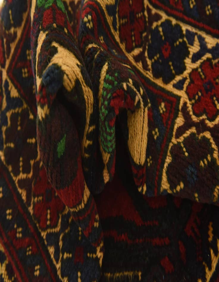 Detail image of  2' 6 x 4' 1  Hand Knotted Sumak Wool Rug