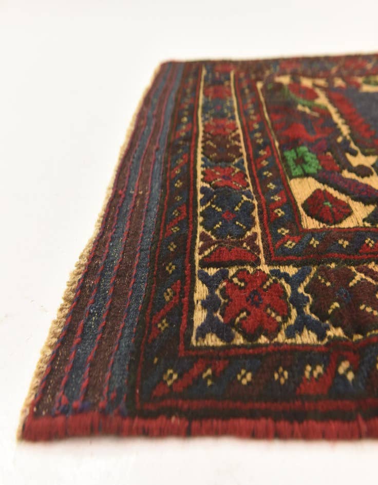 Detail image of  2' 6 x 4' 1  Hand Knotted Sumak Wool Rug