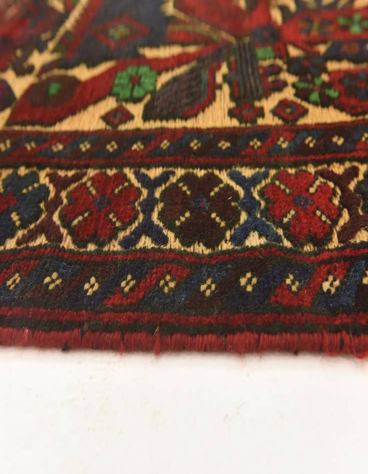 Detail image of  2' 6 x 4' 1  Hand Knotted Sumak Wool Rug