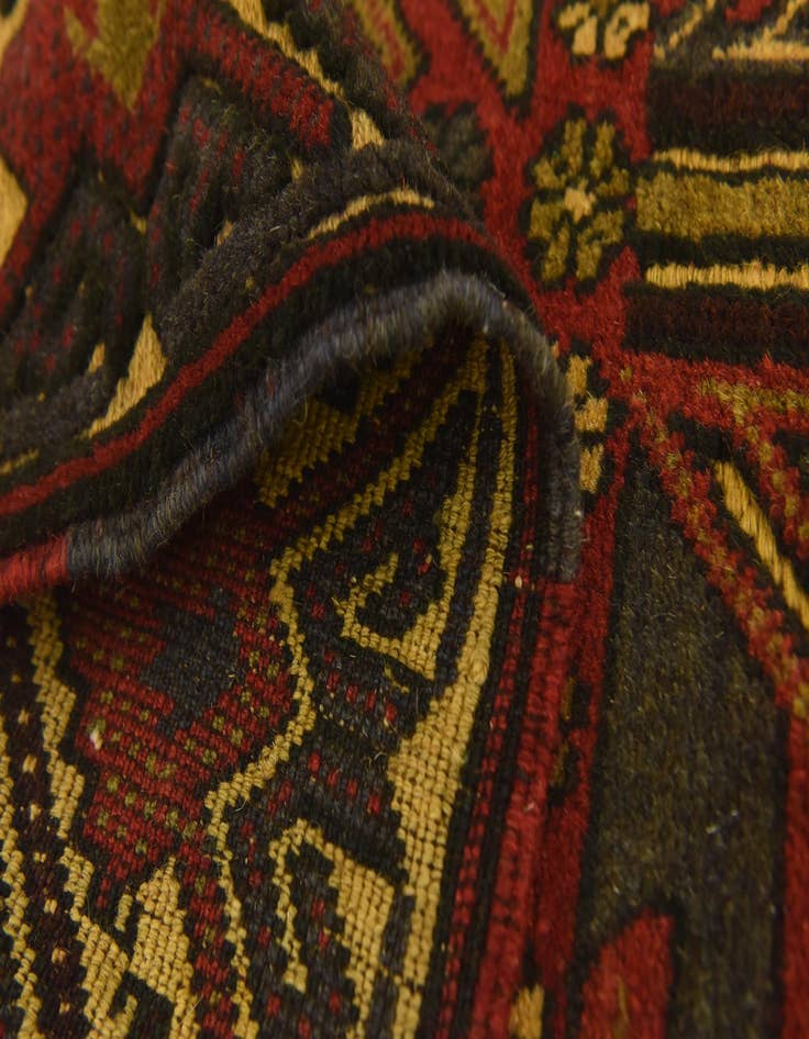Detail image of  2' 10 x 5'  Hand Knotted Sumak Wool Rug