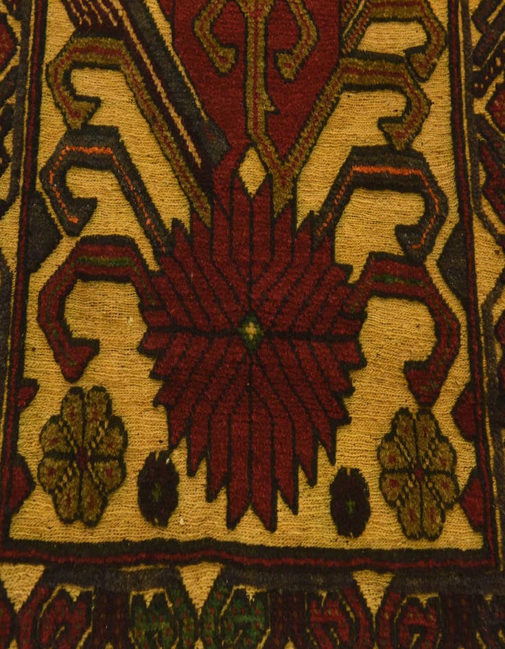 Detail image of  2' 10 x 5'  Hand Knotted Sumak Wool Rug
