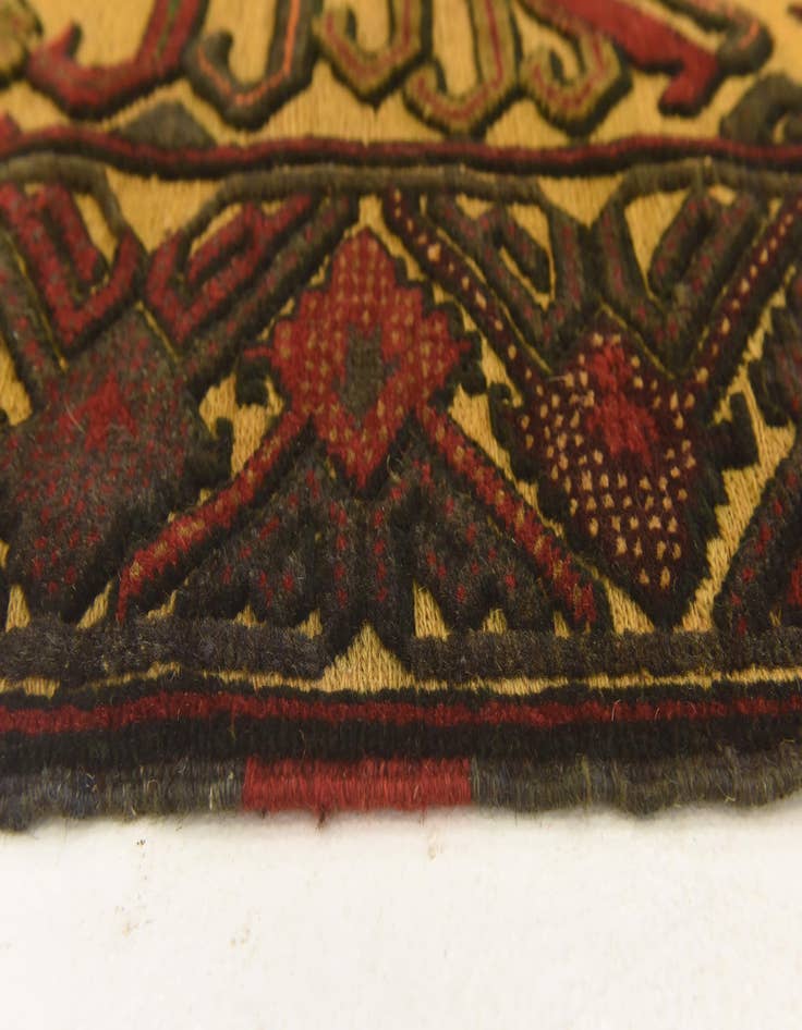 Detail image of  2' 10 x 5'  Hand Knotted Sumak Wool Rug