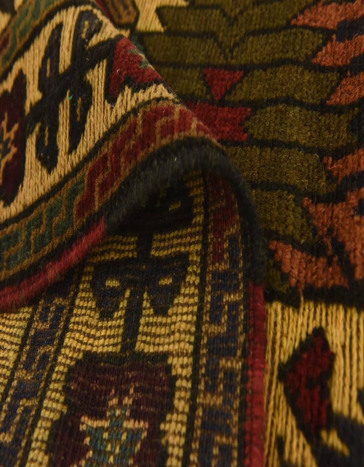 Detail image of  3' 3 x 5' 3  Hand Knotted Sumak Wool Rug