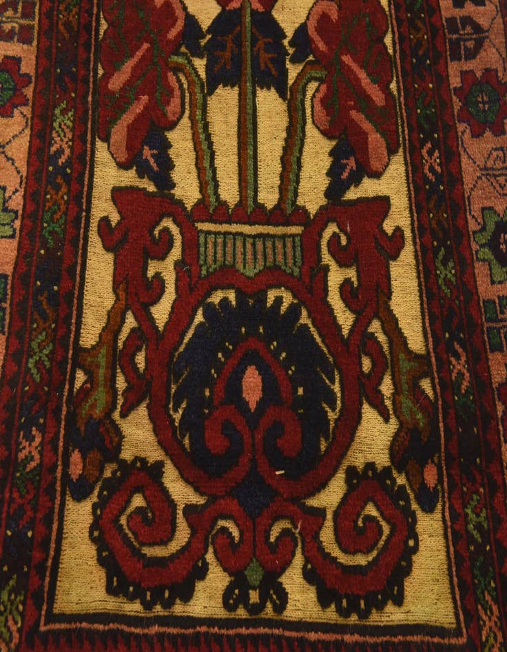Detail image of  2' 9 x 4' 4  Hand Knotted Sumak Wool Rug