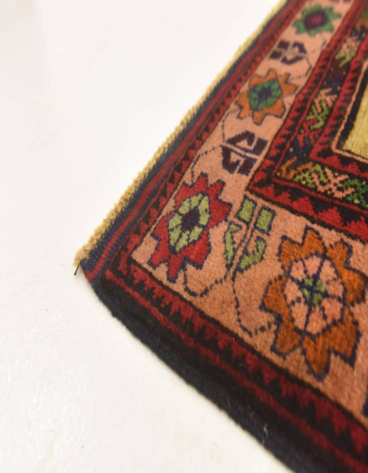 Detail image of  2' 9 x 4' 4  Hand Knotted Sumak Wool Rug