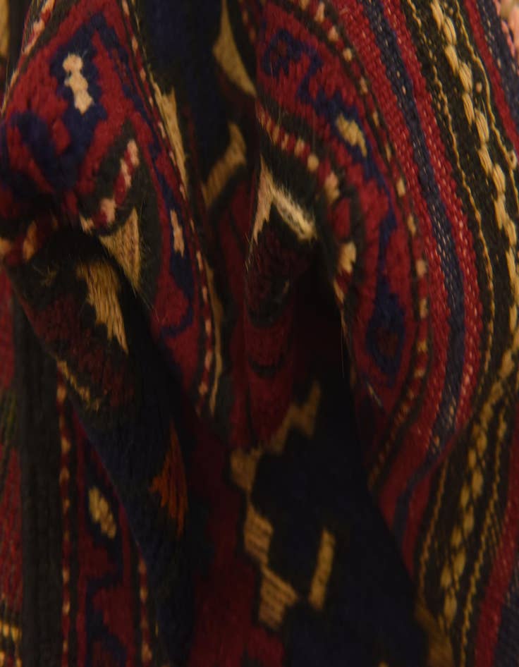 Detail image of  2' 11 x 4' 9  Hand Knotted Sumak Wool Rug