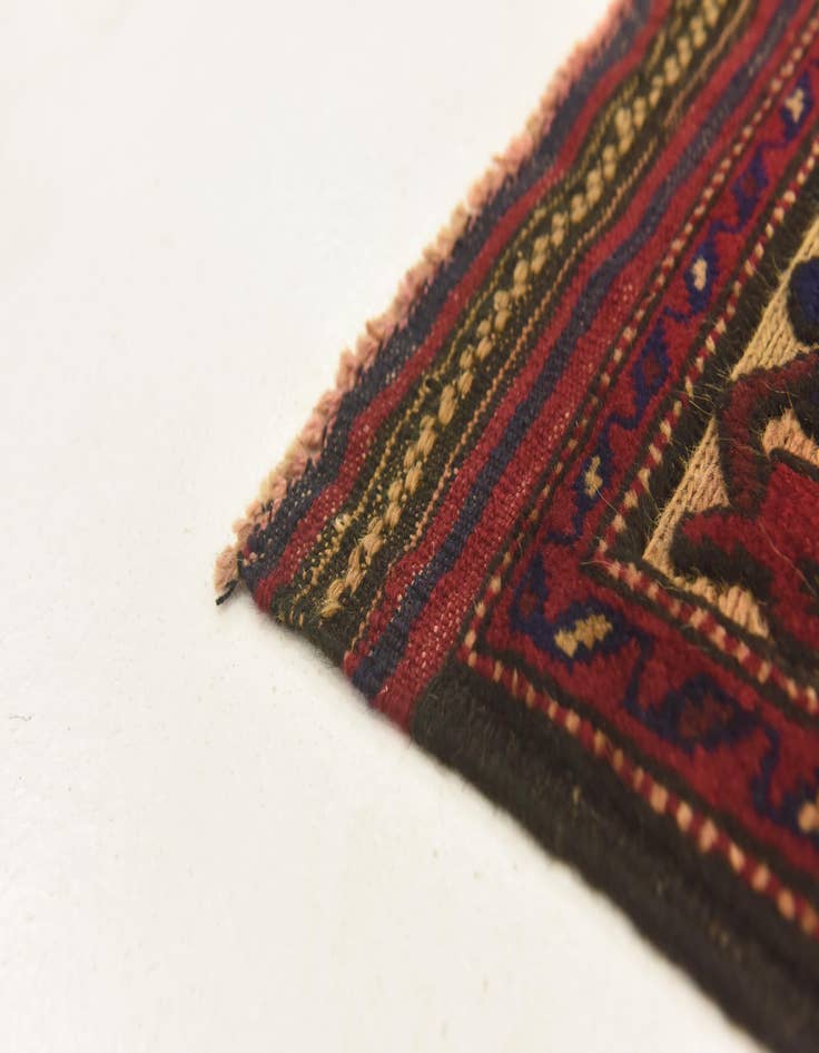 Detail image of  2' 11 x 4' 9  Hand Knotted Sumak Wool Rug