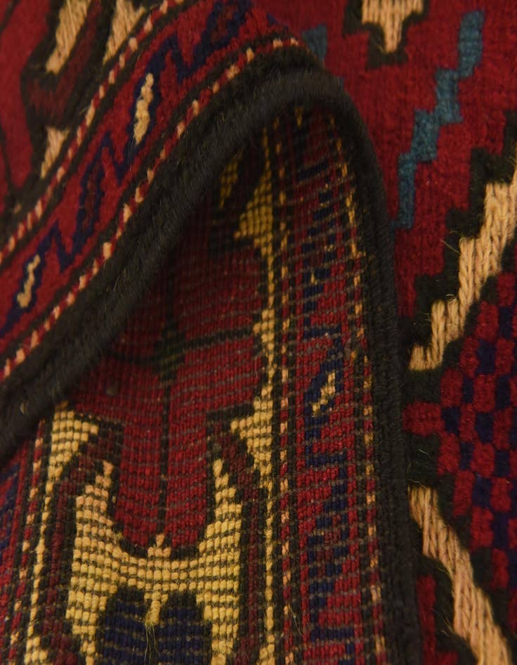Detail image of  2' 11 x 4' 9  Hand Knotted Sumak Wool Rug
