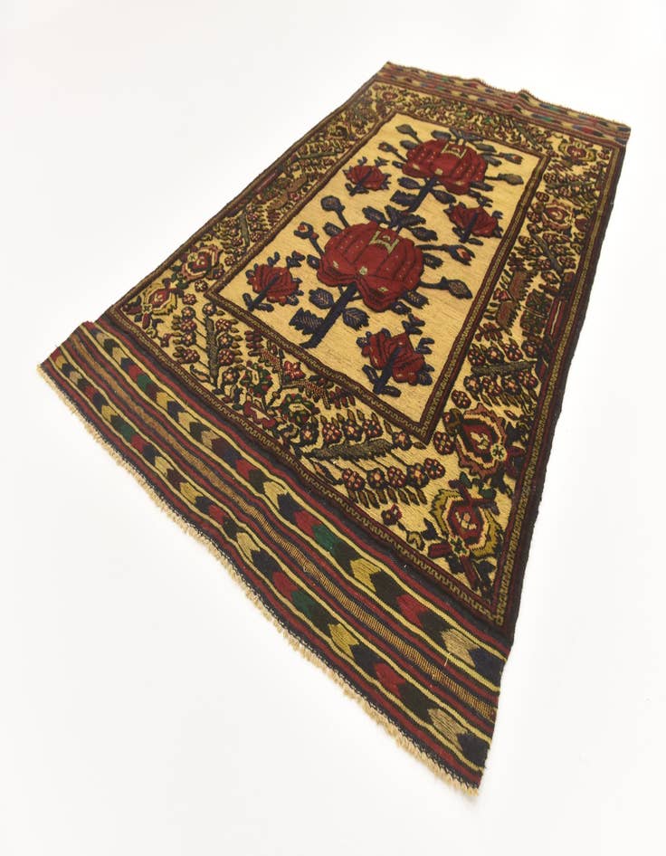 Detail image of  4' 2 x 6' 8  Hand Knotted Sumak Wool Rug