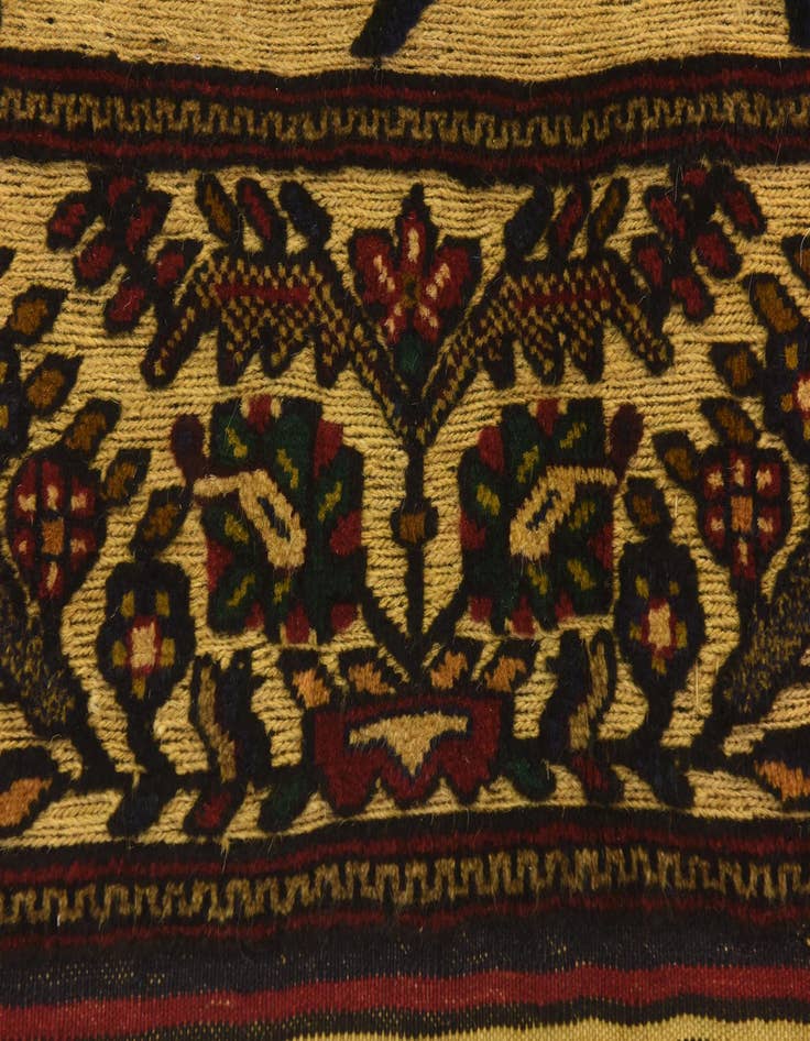 Detail image of  4' 2 x 6' 8  Hand Knotted Sumak Wool Rug