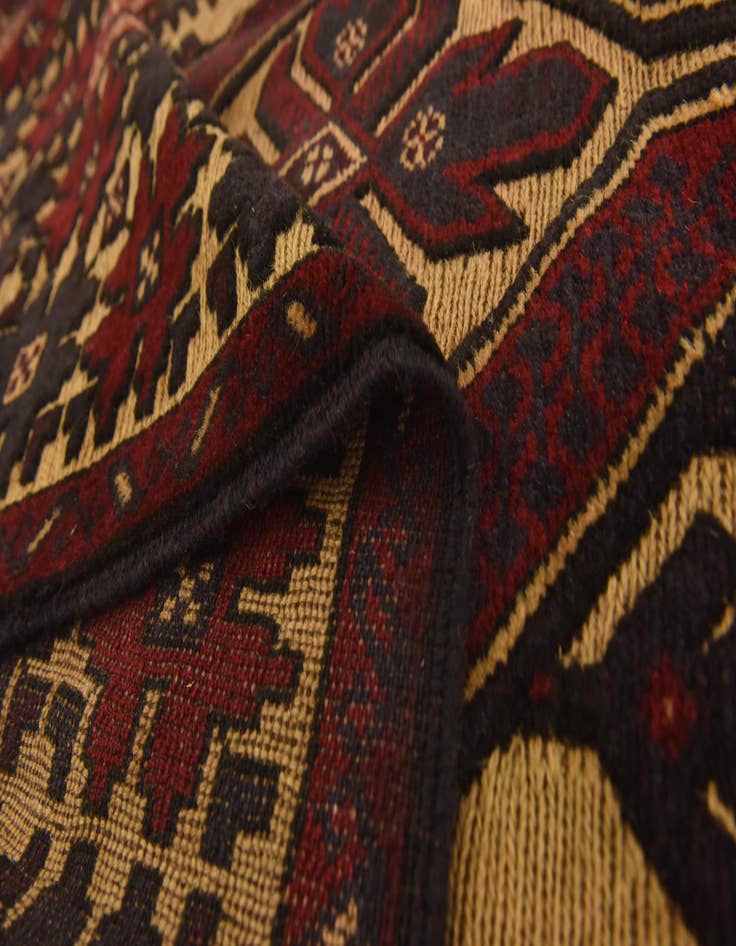 Detail image of  4' 5 x 6' 4  Hand Knotted Sumak Wool Rug