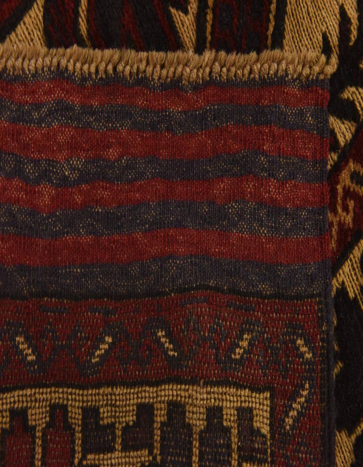 Detail image of  4' 5 x 6' 4  Hand Knotted Sumak Wool Rug