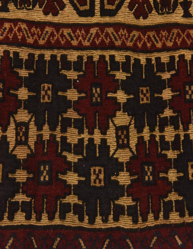 Detail image of  4' 5 x 6' 4  Hand Knotted Sumak Wool Rug