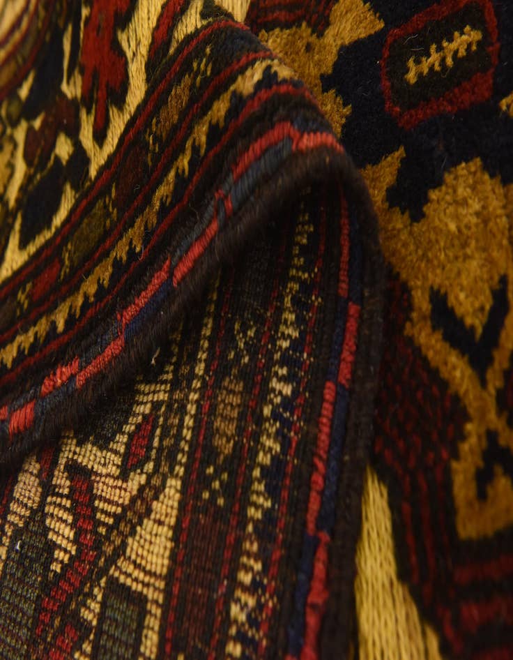 Detail image of  3' 11 x 6' 3  Hand Knotted Sumak Wool Rug