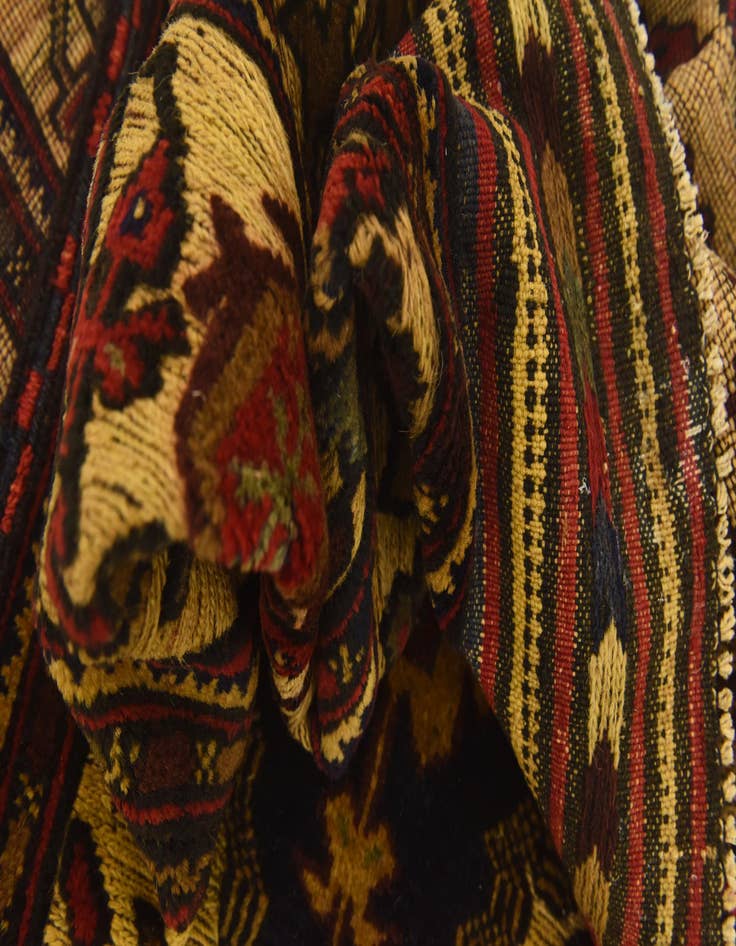 Detail image of  3' 11 x 6' 3  Hand Knotted Sumak Wool Rug