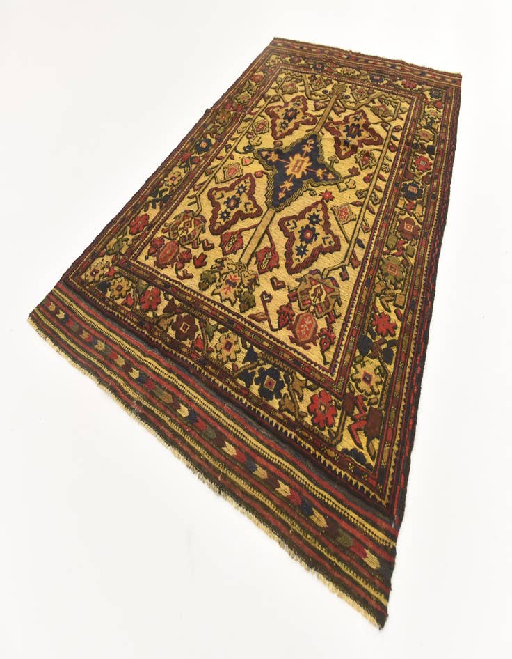 Detail image of  3' 11 x 6' 3  Hand Knotted Sumak Wool Rug