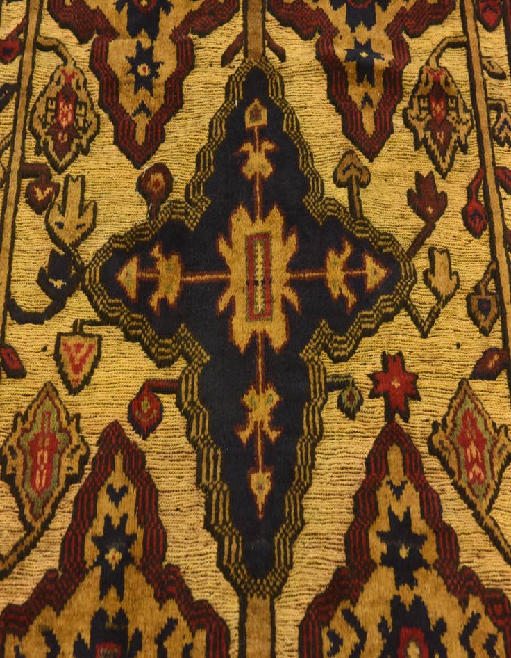 Detail image of  3' 11 x 6' 3  Hand Knotted Sumak Wool Rug