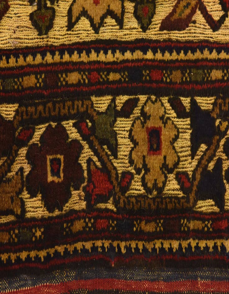 Detail image of  3' 11 x 6' 3  Hand Knotted Sumak Wool Rug