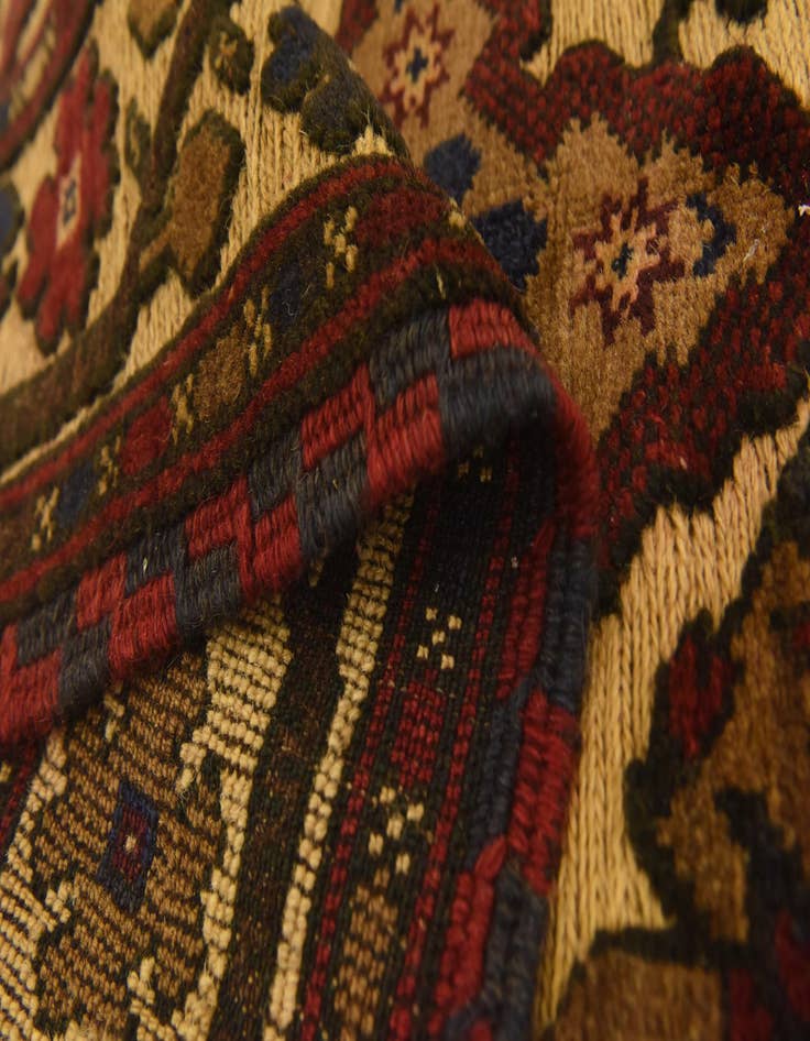Detail image of  4' 3 x 6' 1  Hand Knotted Sumak Wool Rug