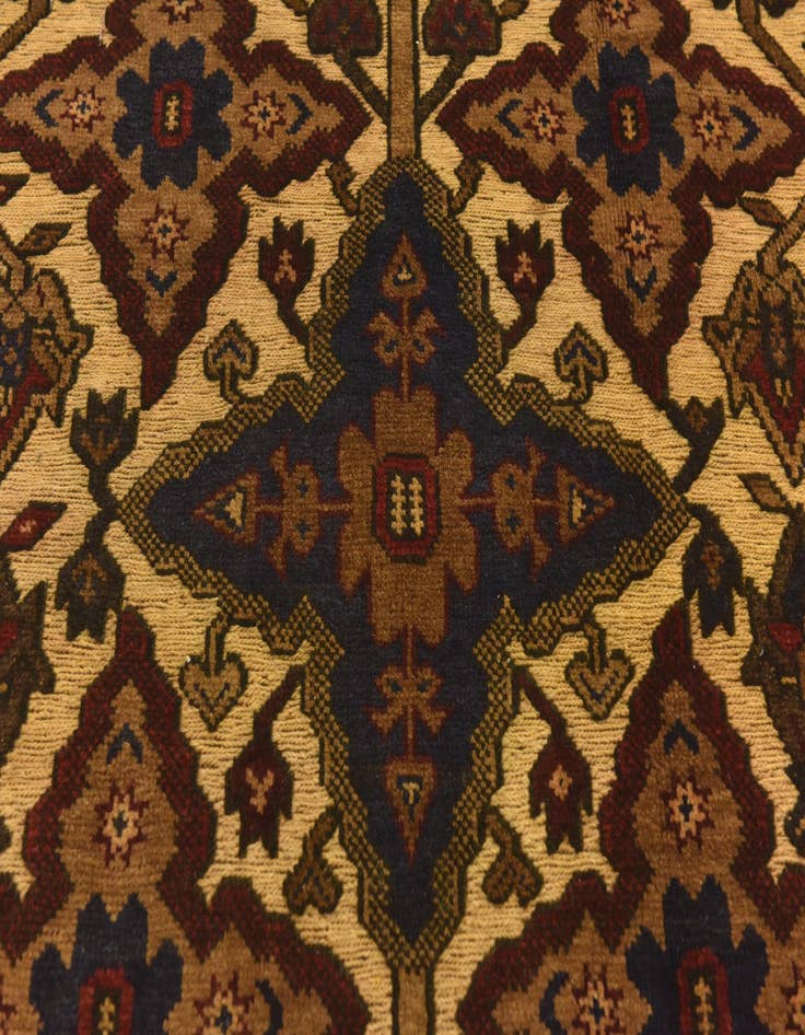 Detail image of  4' 3 x 6' 1  Hand Knotted Sumak Wool Rug