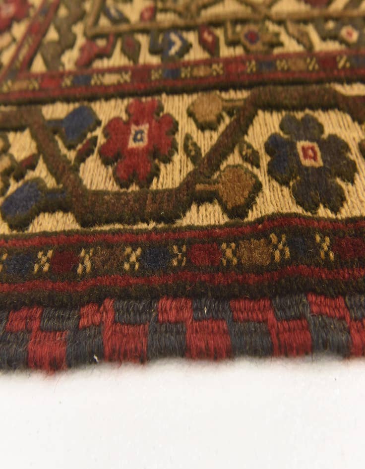 Detail image of  4' 3 x 6' 1  Hand Knotted Sumak Wool Rug