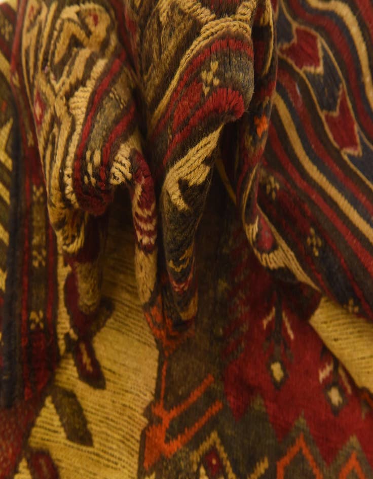 Detail image of  4' 5 x 6' 6  Hand Knotted Sumak Wool Rug