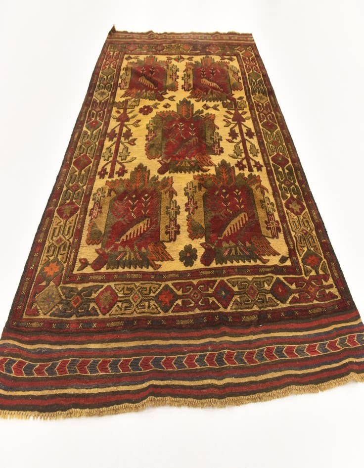 Detail image of  4' 5 x 6' 6  Hand Knotted Sumak Wool Rug