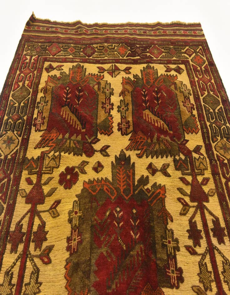 Detail image of  4' 5 x 6' 6  Hand Knotted Sumak Wool Rug