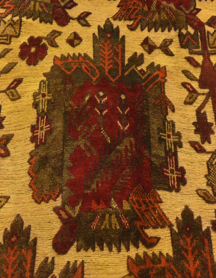 Detail image of  4' 5 x 6' 6  Hand Knotted Sumak Wool Rug
