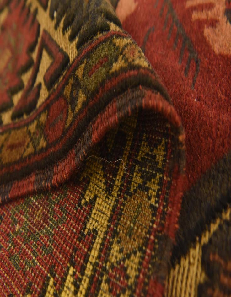 Detail image of  4' 3 x 6' 2  Hand Knotted Sumak Wool Rug