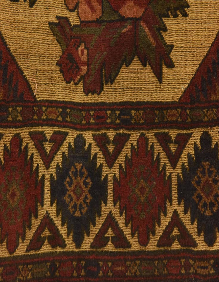 Detail image of  4' 3 x 6' 2  Hand Knotted Sumak Wool Rug
