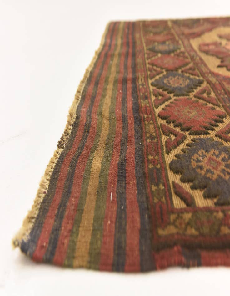 Detail image of  4' 3 x 6' 2  Hand Knotted Sumak Wool Rug