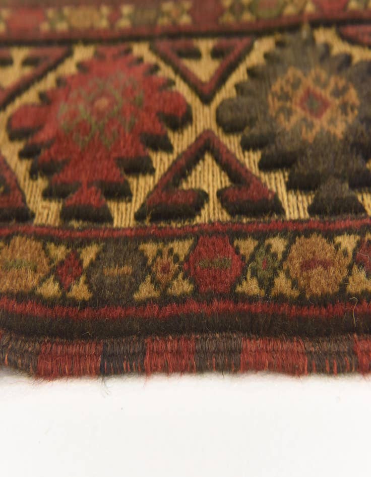 Detail image of  4' 3 x 6' 2  Hand Knotted Sumak Wool Rug