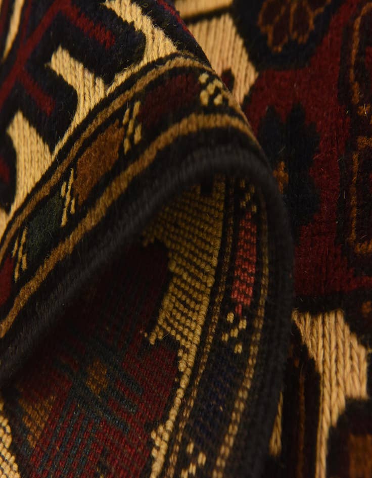 Detail image of  4' x 6' 1  Hand Knotted Sumak Wool Rug