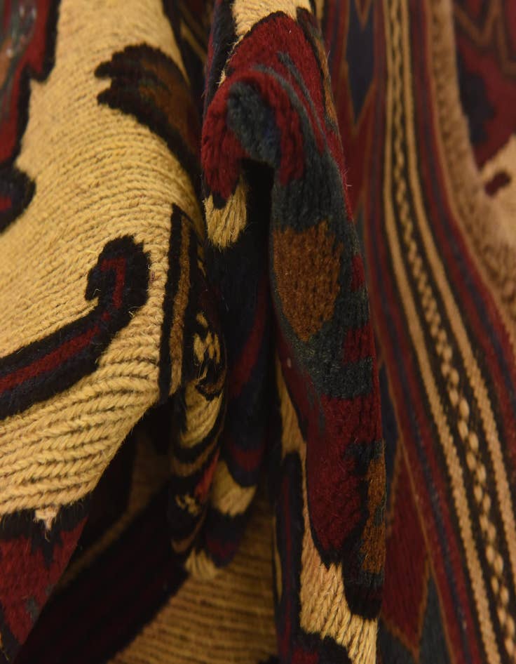 Detail image of  4' x 6' 1  Hand Knotted Sumak Wool Rug