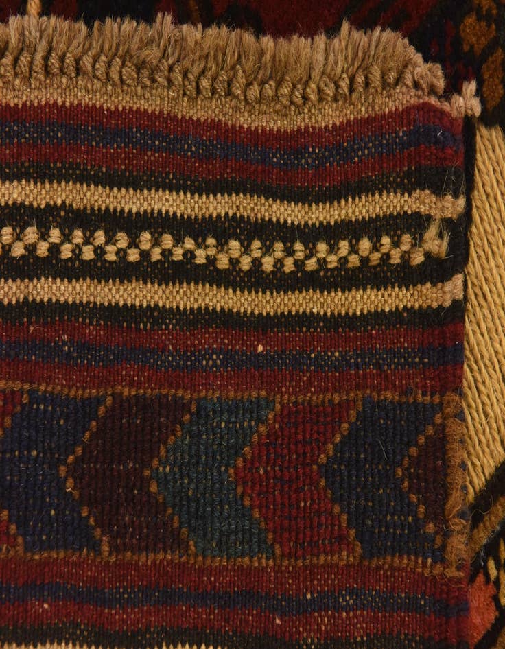 Detail image of  4' x 6' 1  Hand Knotted Sumak Wool Rug