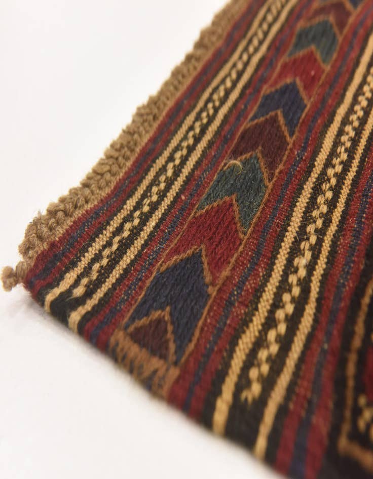 Detail image of  4' x 6' 1  Hand Knotted Sumak Wool Rug