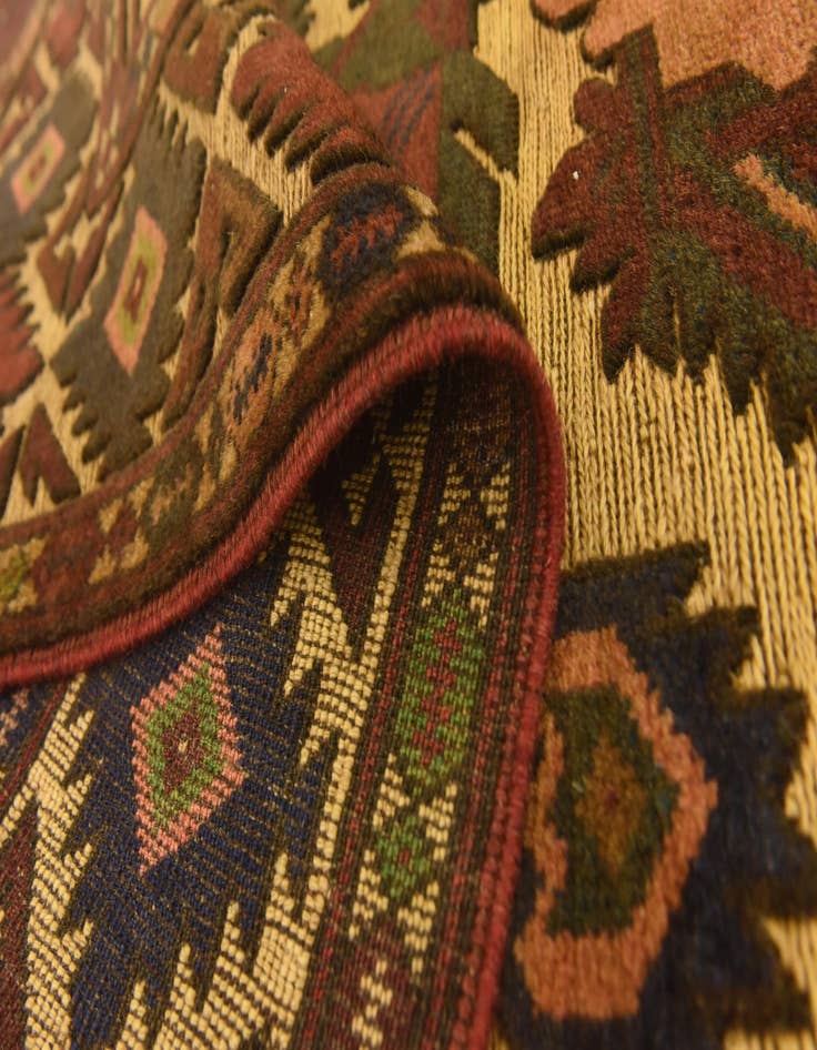 Detail image of  4' 2 x 6' 6  Hand Knotted Sumak Wool Rug