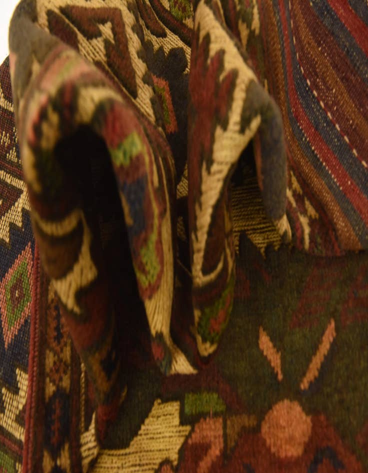 Detail image of  4' 2 x 6' 6  Hand Knotted Sumak Wool Rug