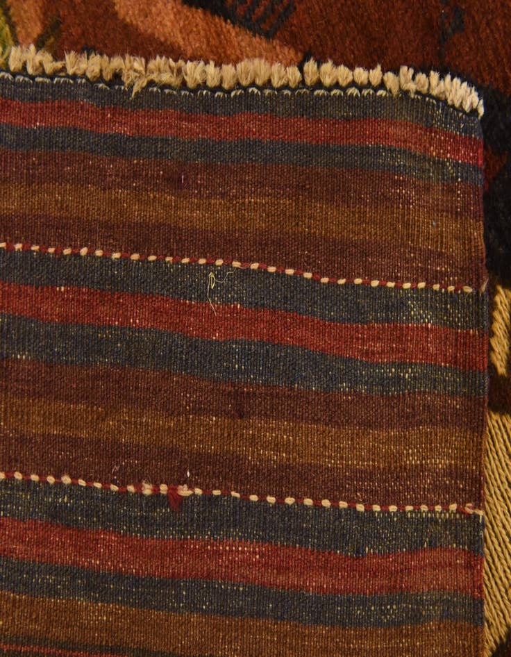 Detail image of  4' 2 x 6' 6  Hand Knotted Sumak Wool Rug