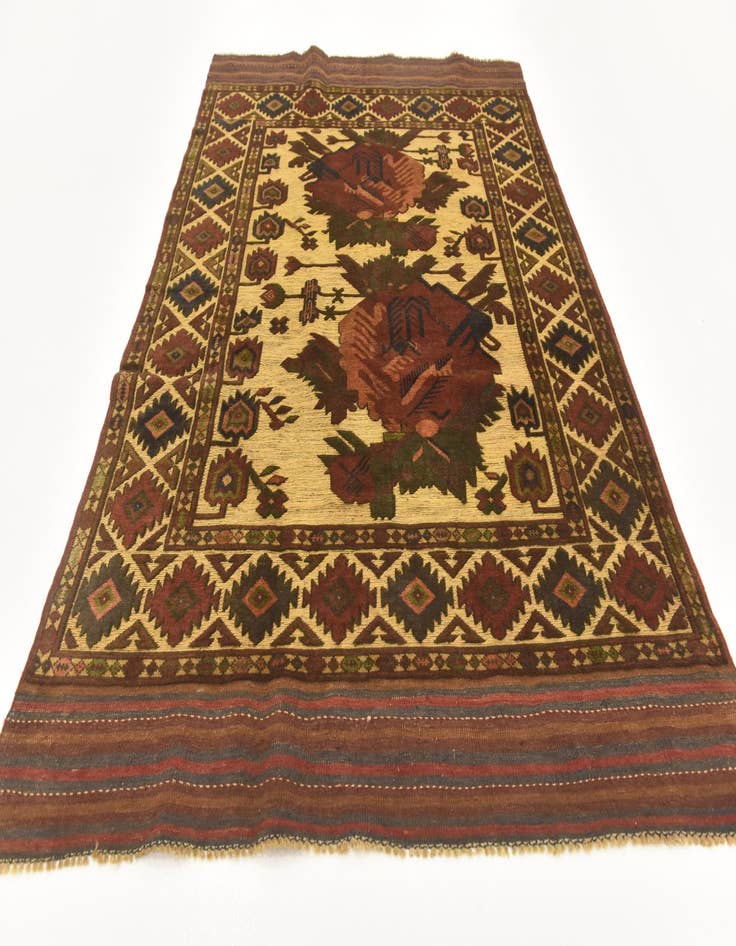 Detail image of  4' 2 x 6' 6  Hand Knotted Sumak Wool Rug