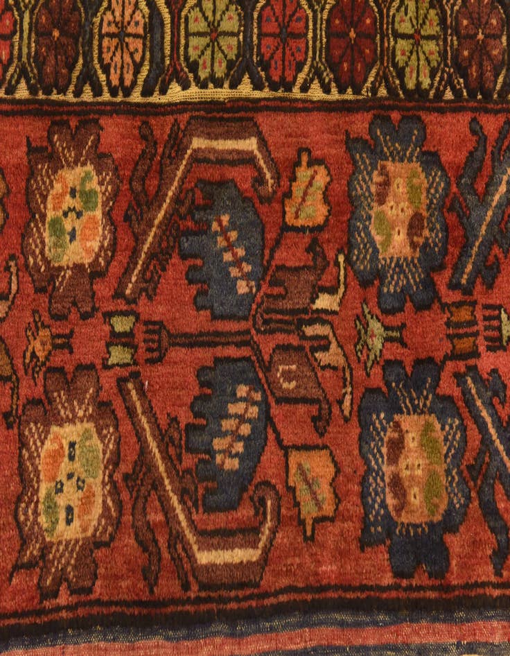 Detail image of  4' 7 x 6' 3  Hand Knotted Sumak Wool Rug