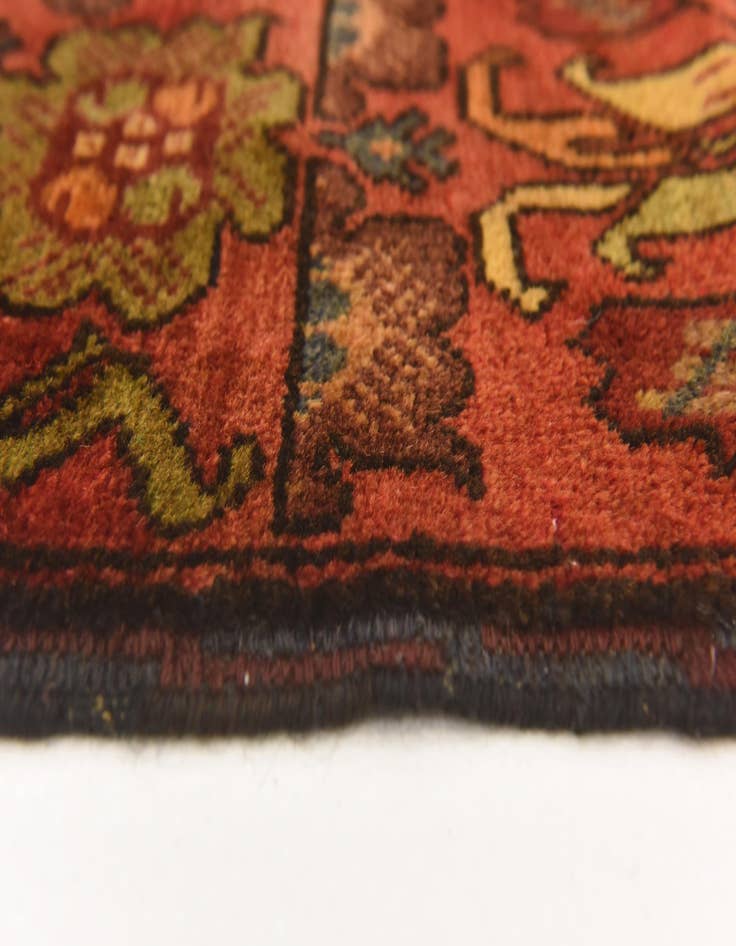 Detail image of  4' 7 x 6' 3  Hand Knotted Sumak Wool Rug